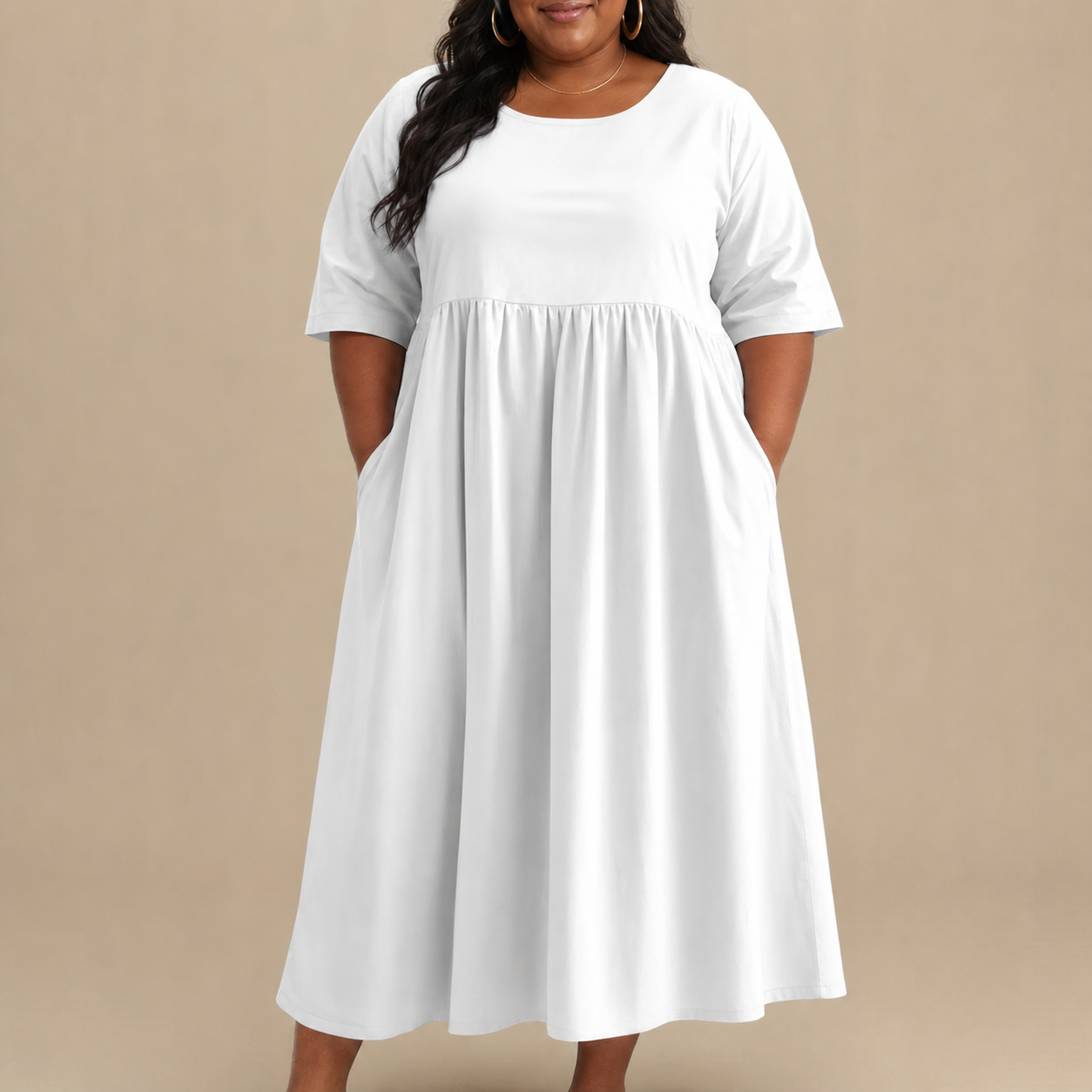 Emily | Classic Mid Sleeve Dress