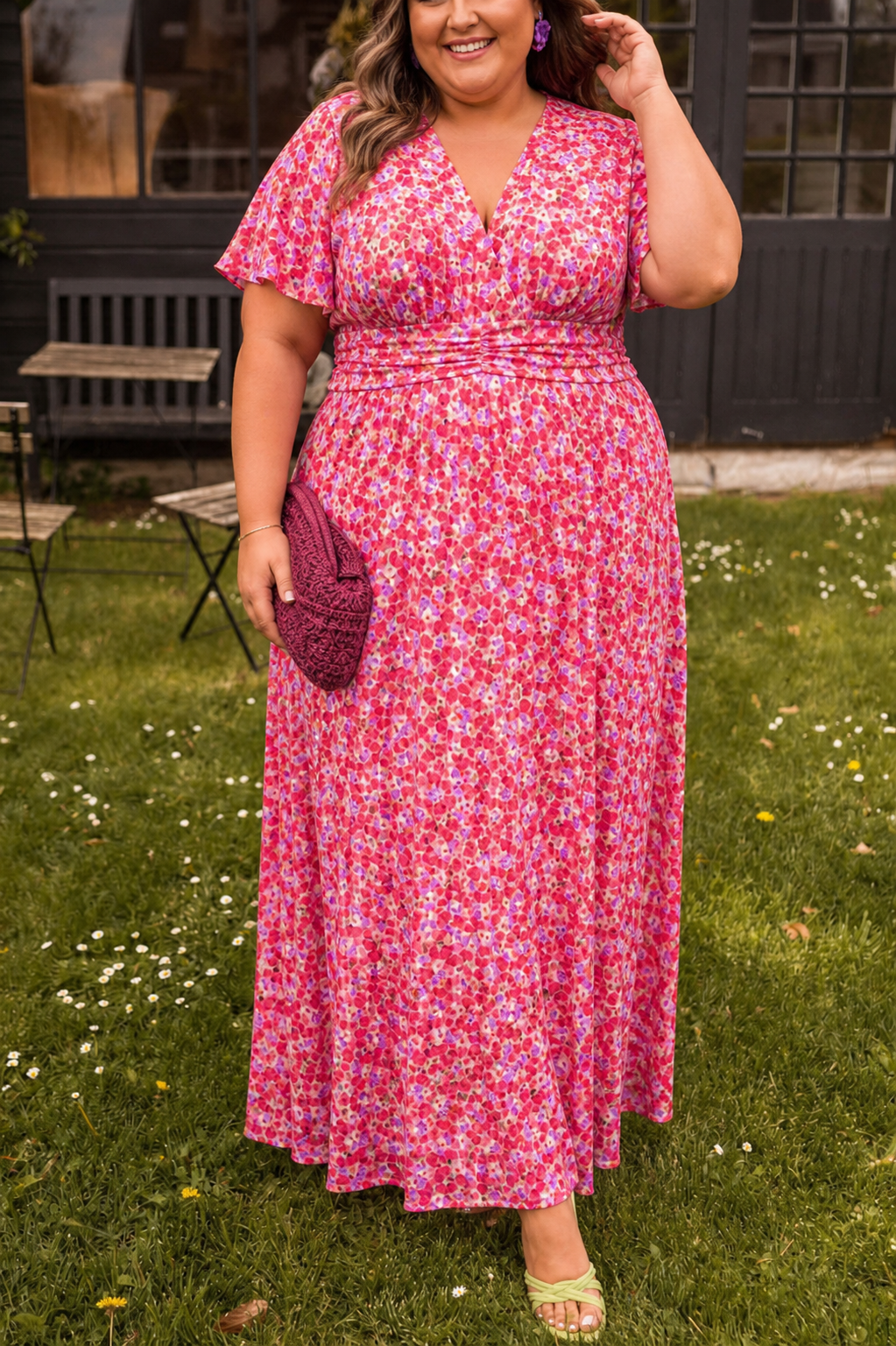 Natalie | Flattering Printed Maxi Dress