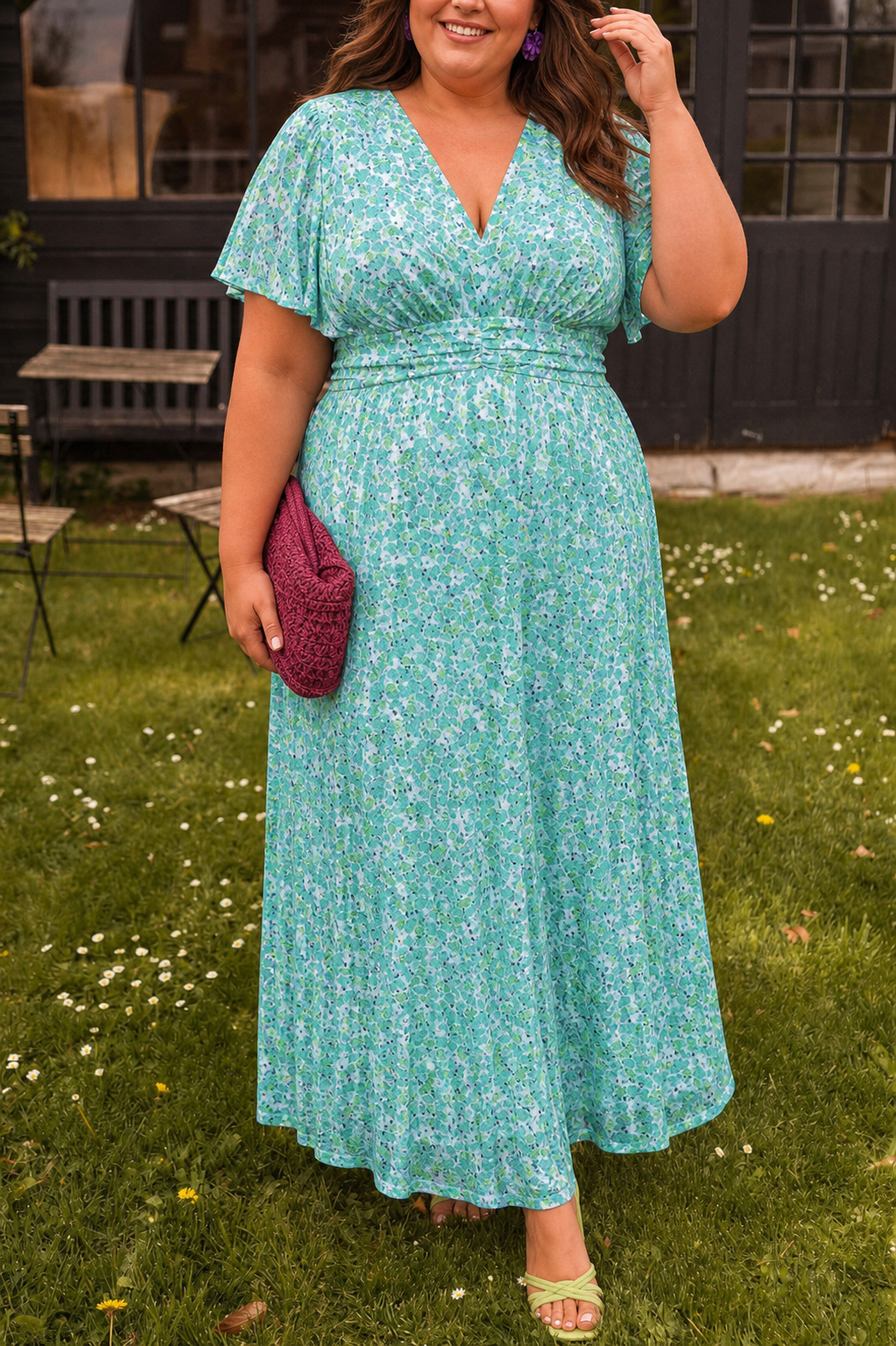 Natalie | Flattering Printed Maxi Dress