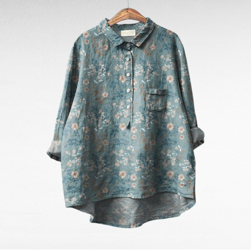 Cecily | Painterly Floral Blouse