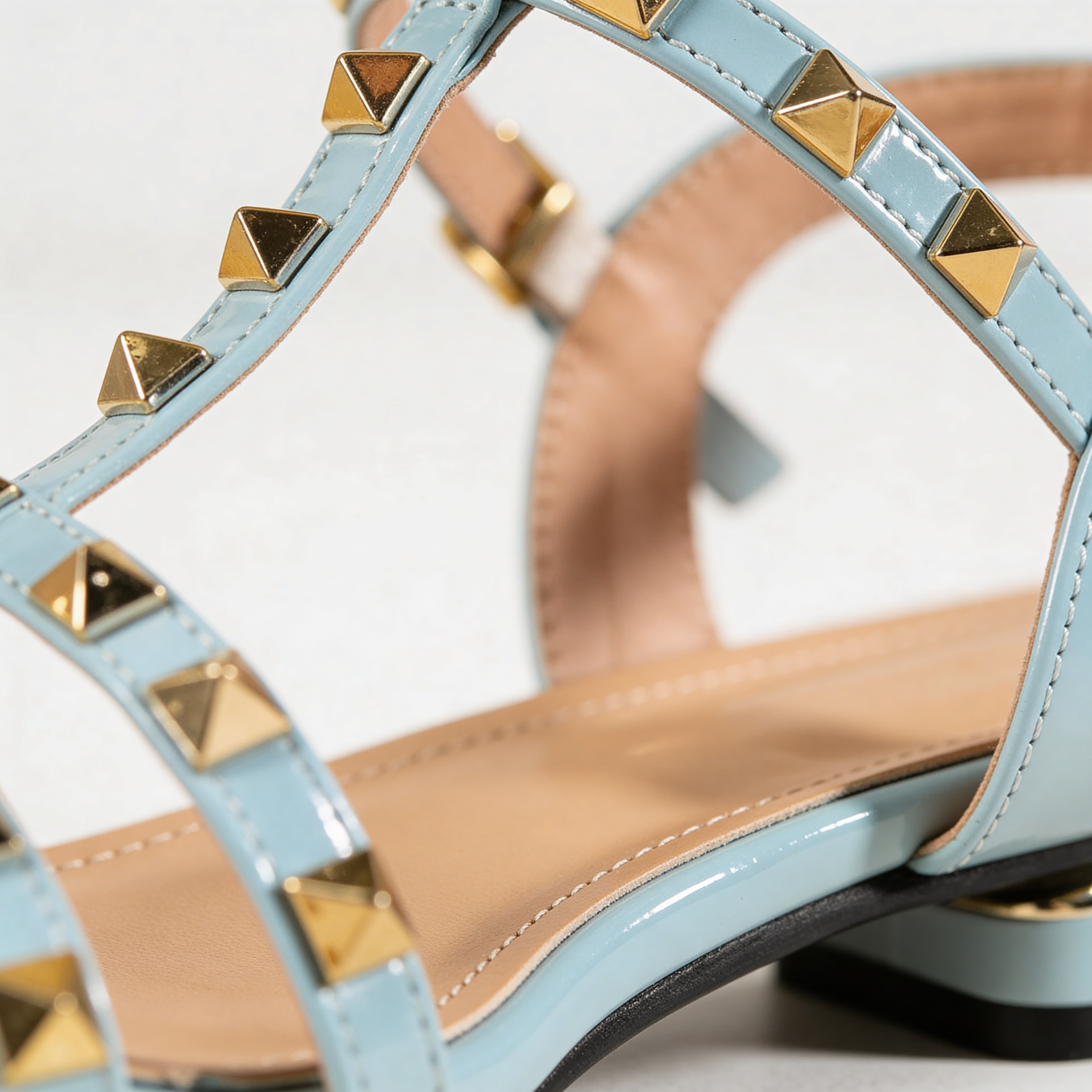 Jenna Studded T-Strap Sandals