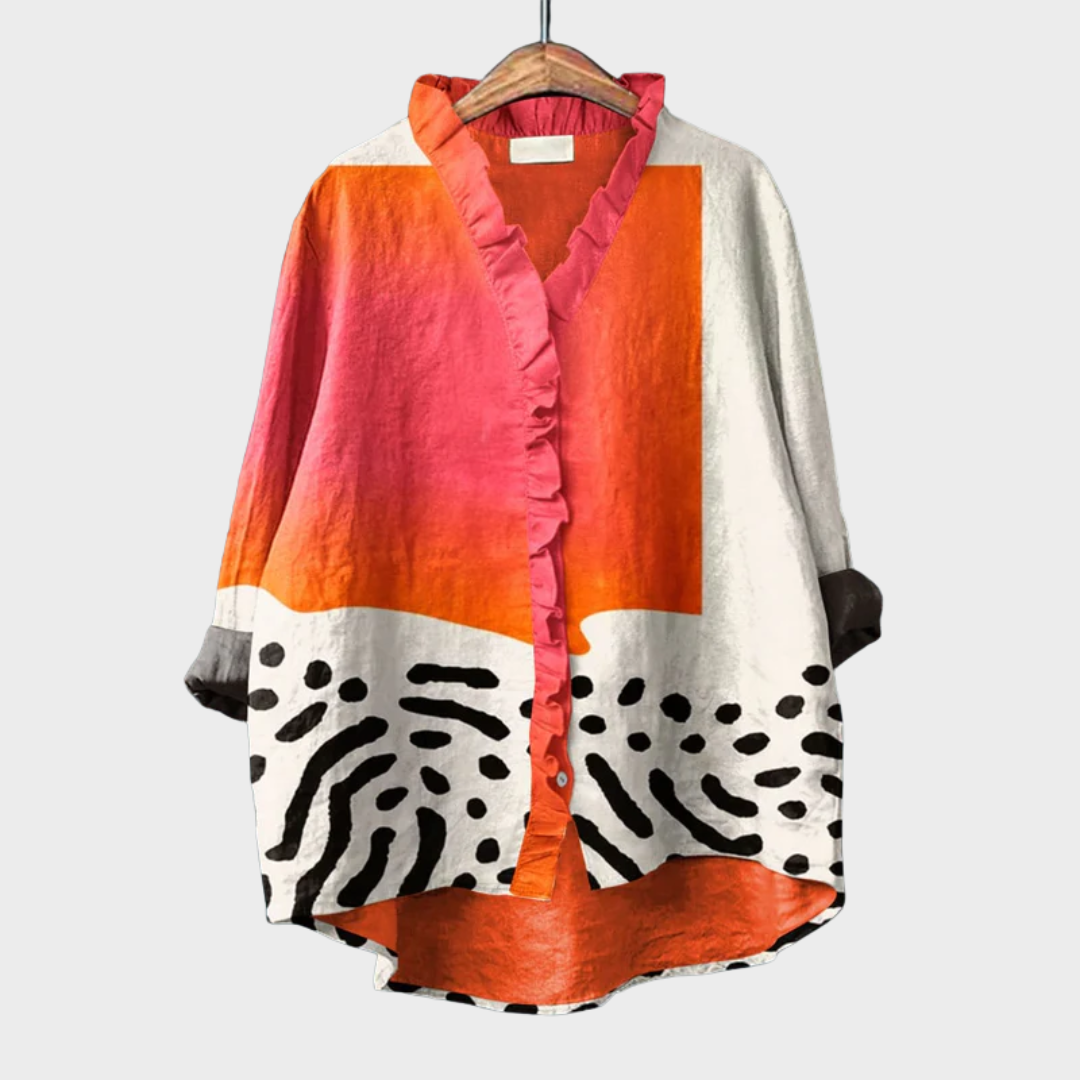 Nellie | Artful Ruffle Blouse