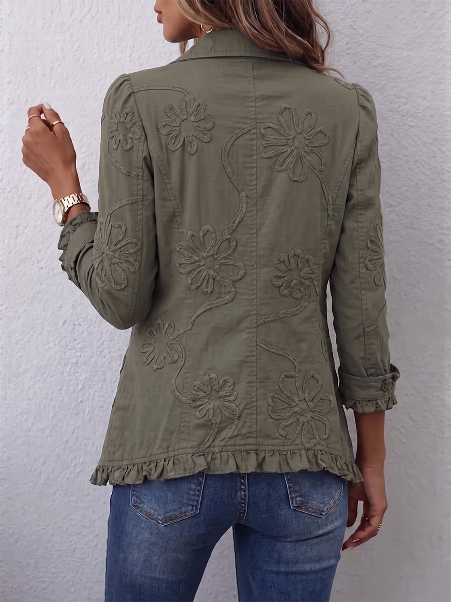 Ascension | Embroidered Ruffled Jacket