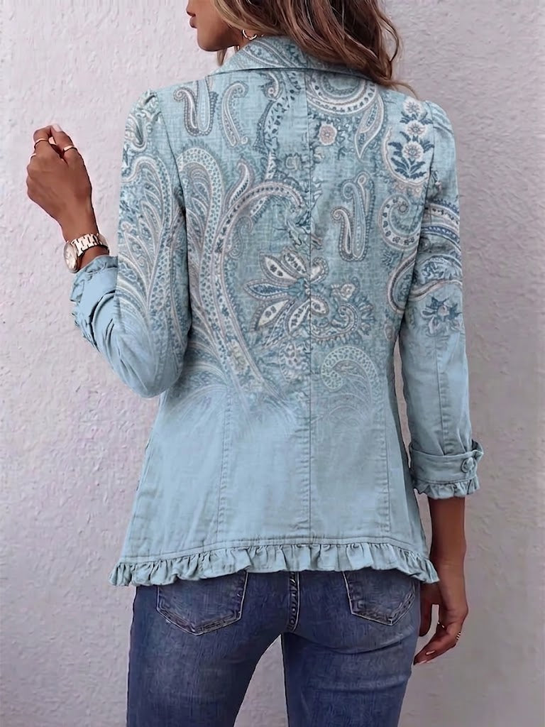 Kylie | Vintage Cashmere Jacket with Ruffles
