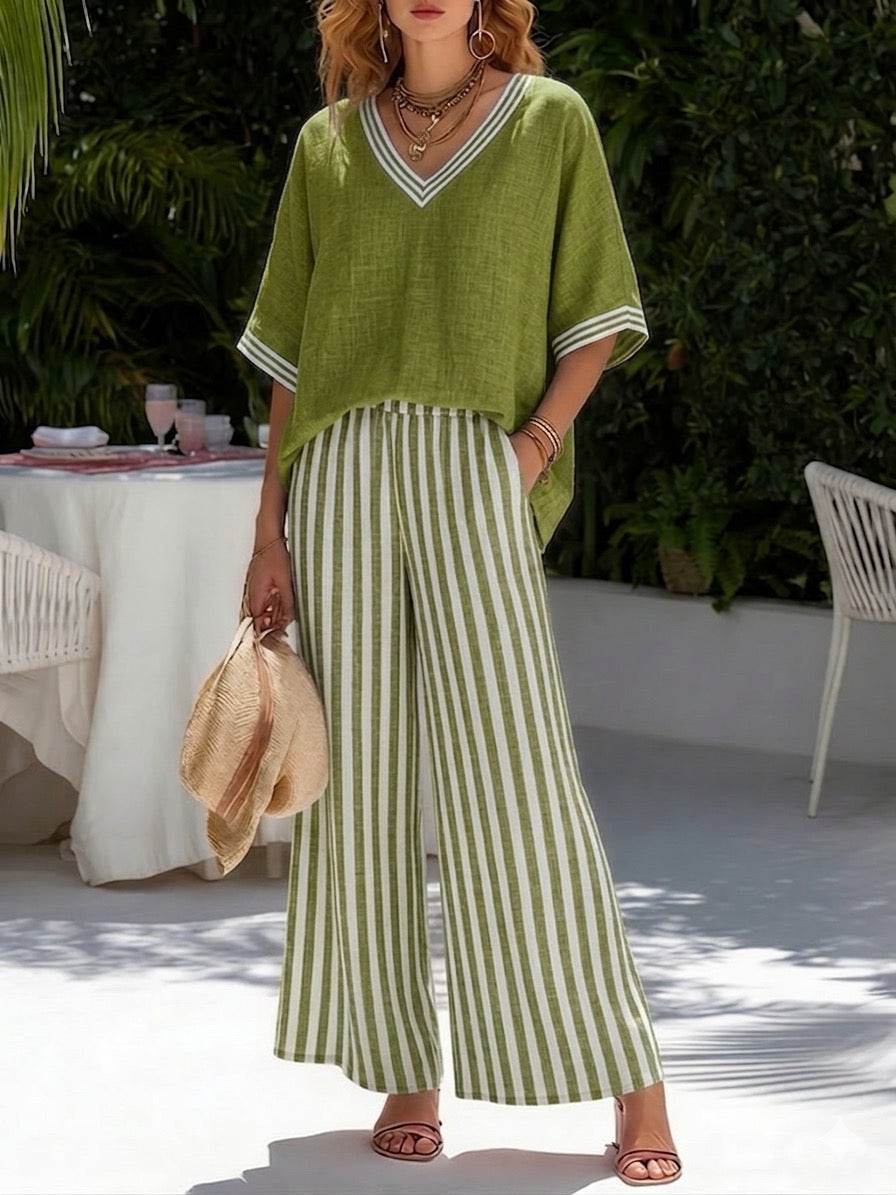 Sadie™ | Relaxed striped casual summer set
