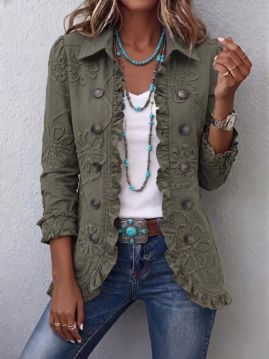 Ascension | Embroidered Ruffled Jacket