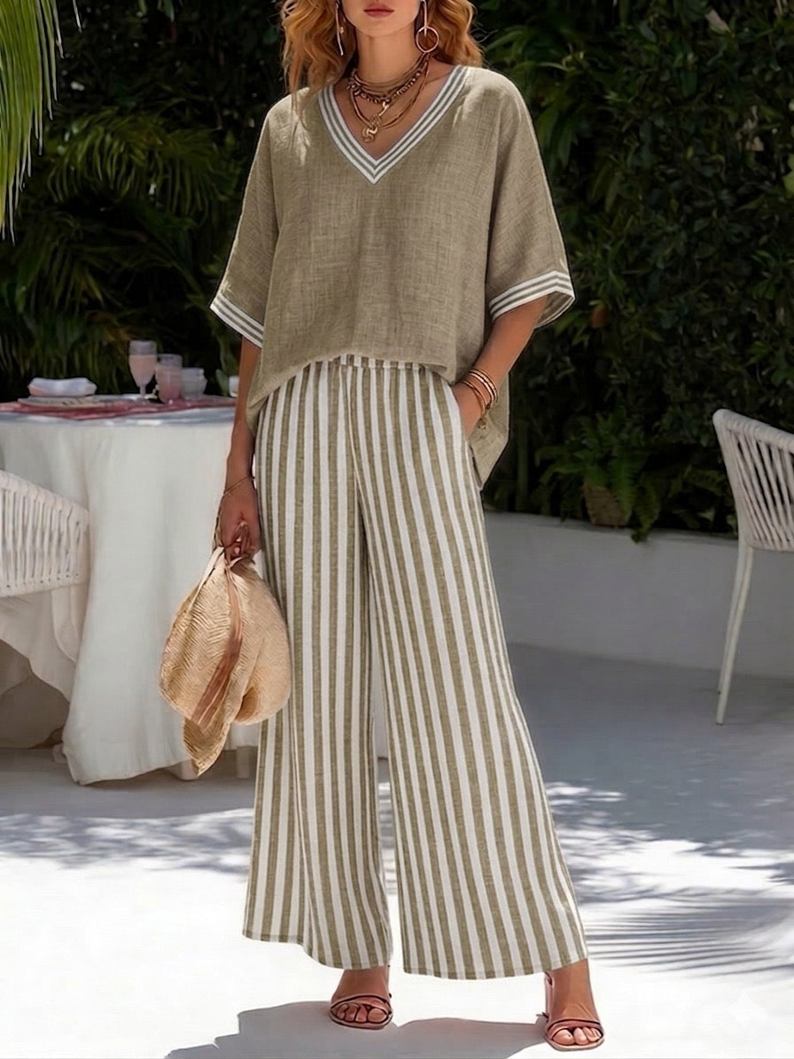 Sadie™ | Relaxed striped casual summer set