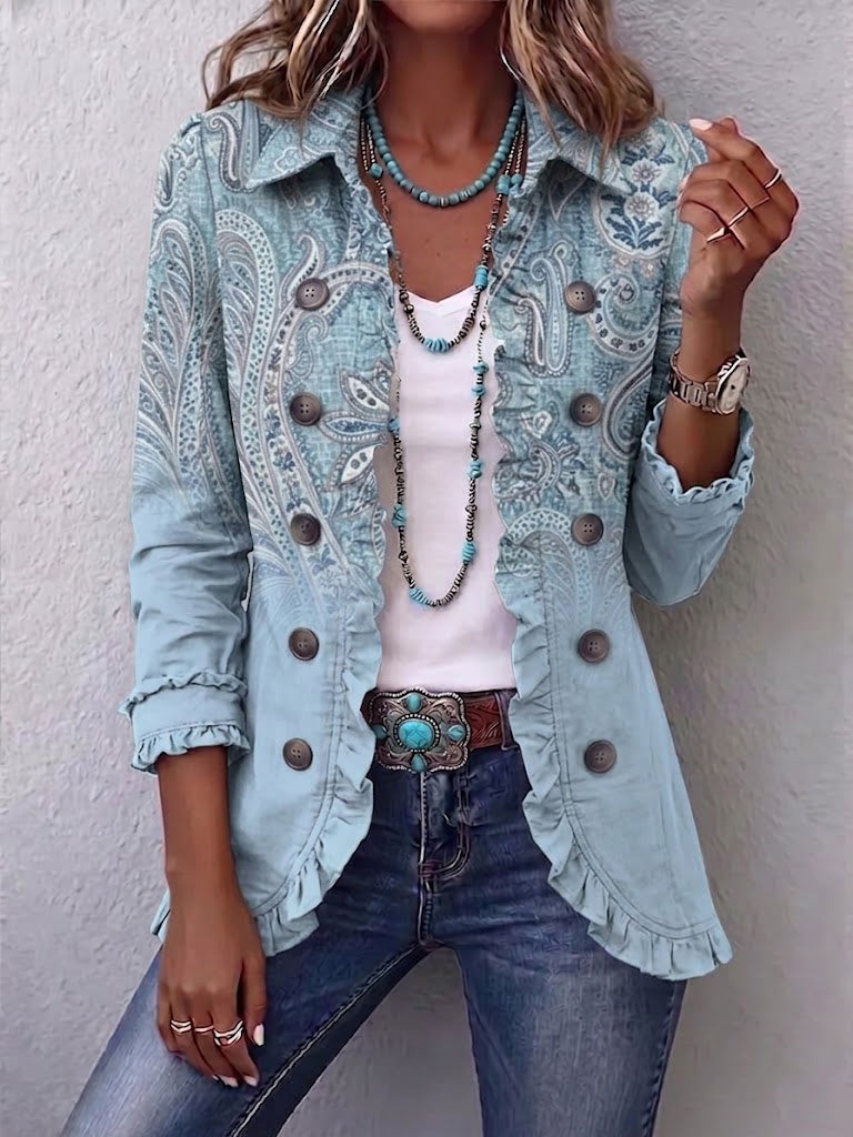 Remedios | Vintage Cashmere Jacket with Ruffles
