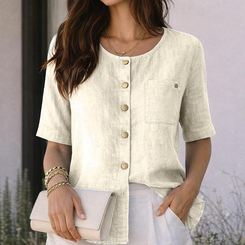 Penelope™ | Relaxed Everyday Comfort Button Blouse