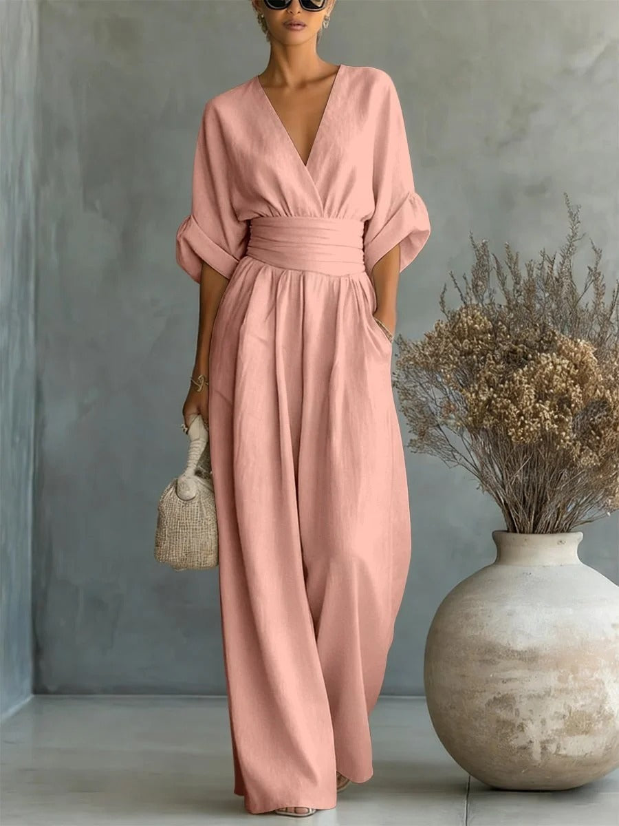 Capella | V-Neck High-Waist Jumpsuit
