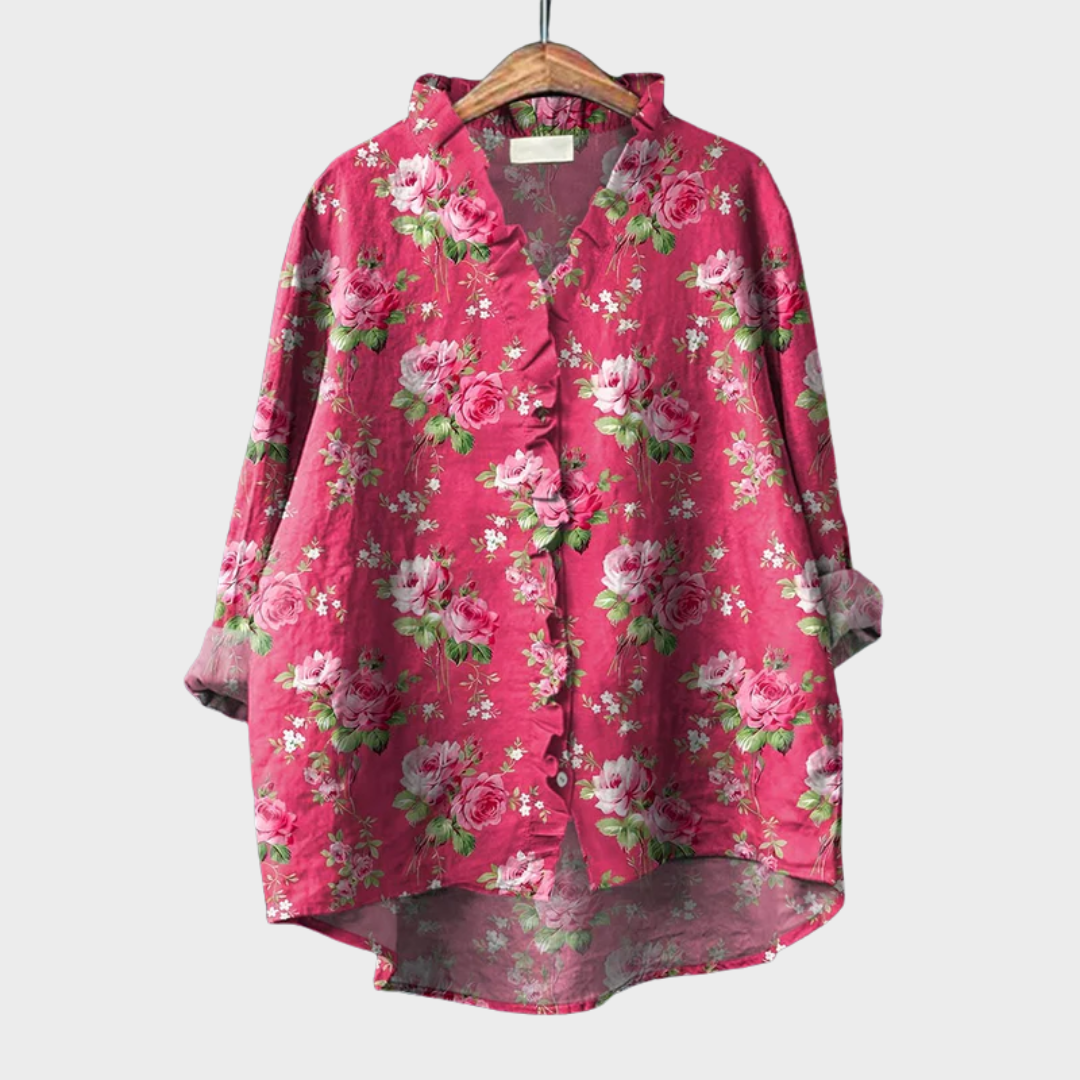 Fleur | Ruffled Floral Blouse