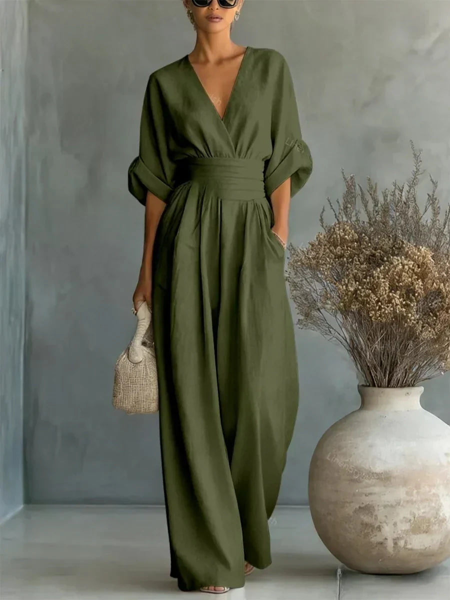 Capella | V-Neck High-Waist Jumpsuit
