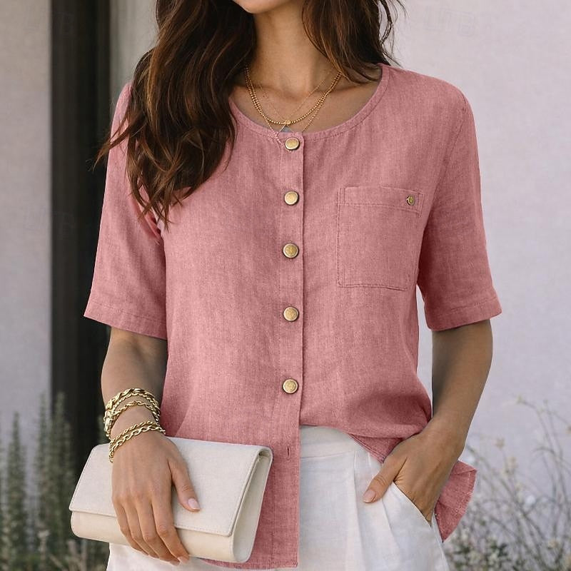 Penelope™ | Relaxed Everyday Comfort Button Blouse