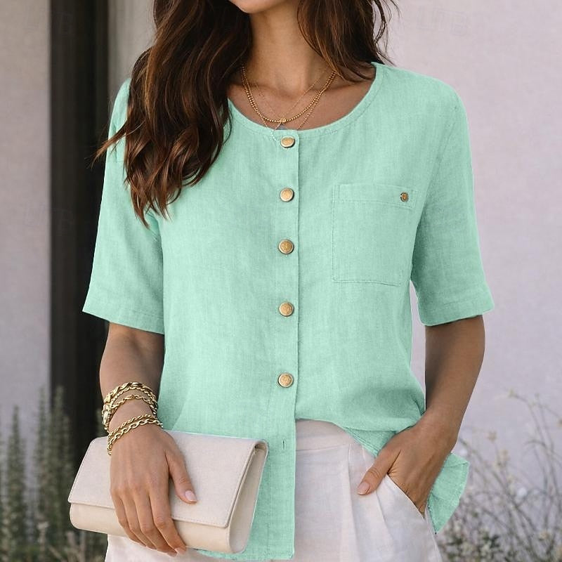 Penelope™ | Relaxed Everyday Comfort Button Blouse